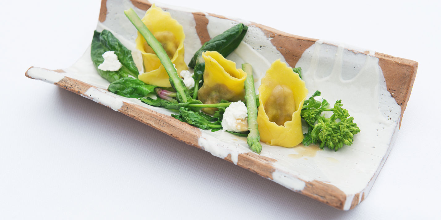 Ricotta Tortellini Recipe with Spring Vegetables - Great Italian Chefs
