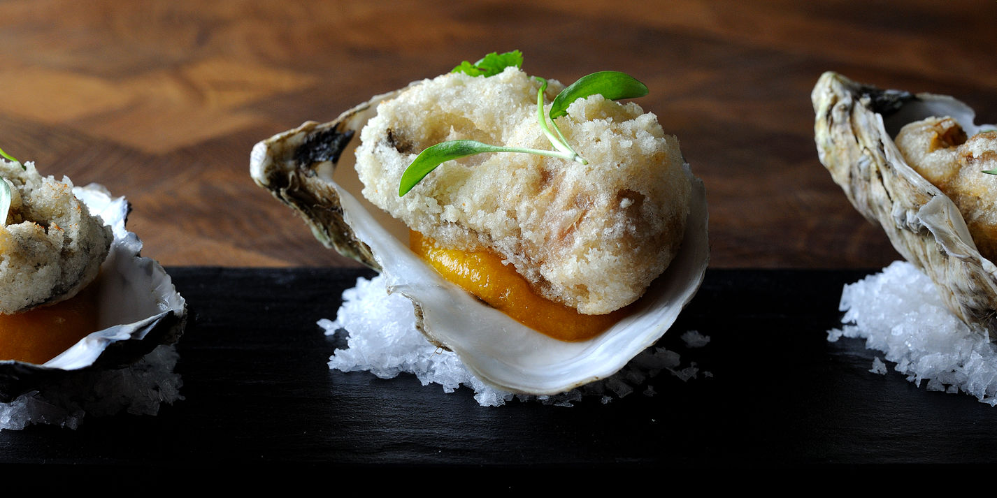 Tempura Oyster Recipe with Apricot - Great British Chefs