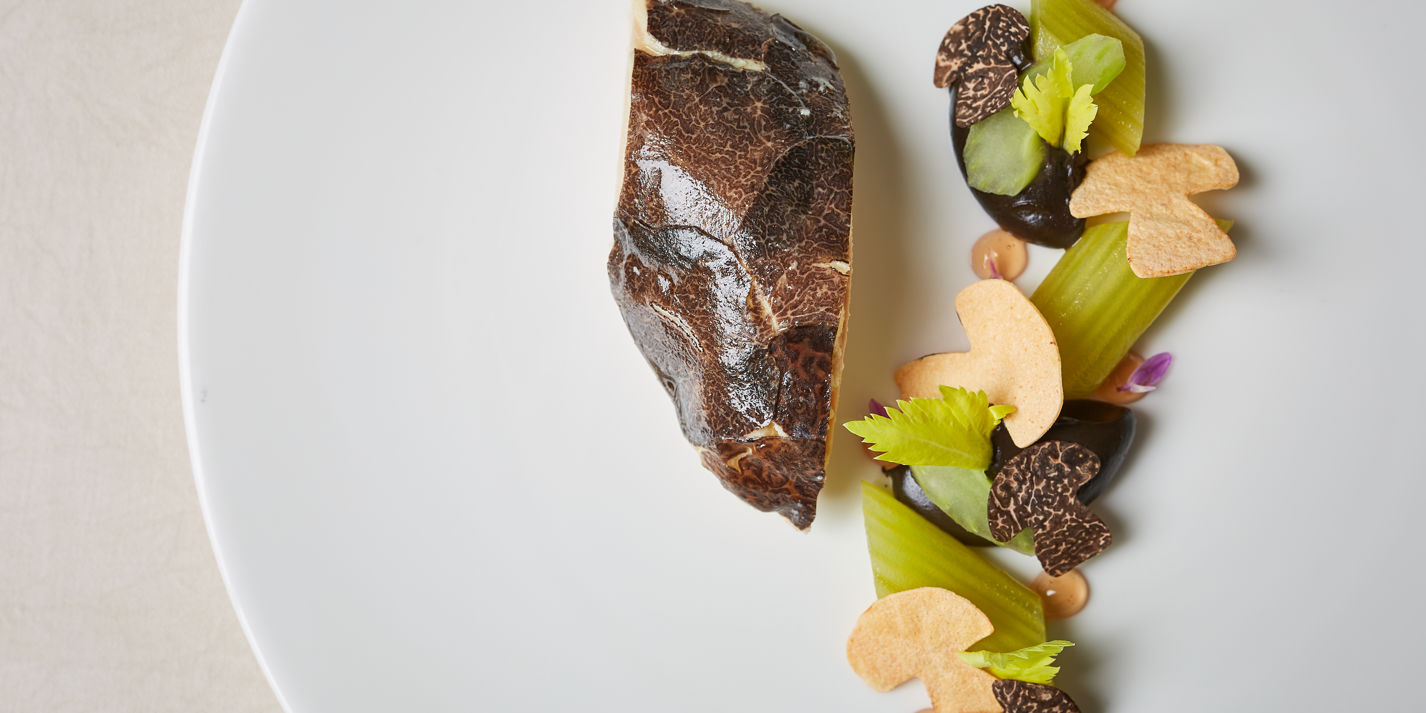 Chicken with Black Truffle, Celery and Yellow Wine Recipe - Great British Chefs