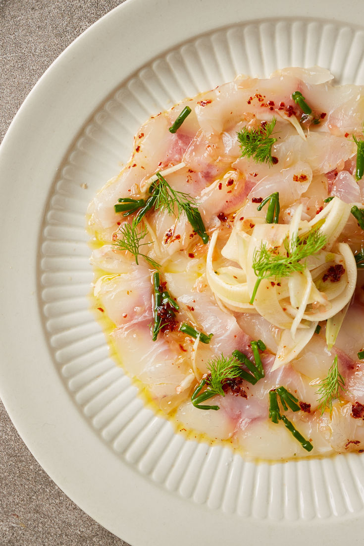 Sea Bream and Fennel Carpaccio Recipe Great British Chefs