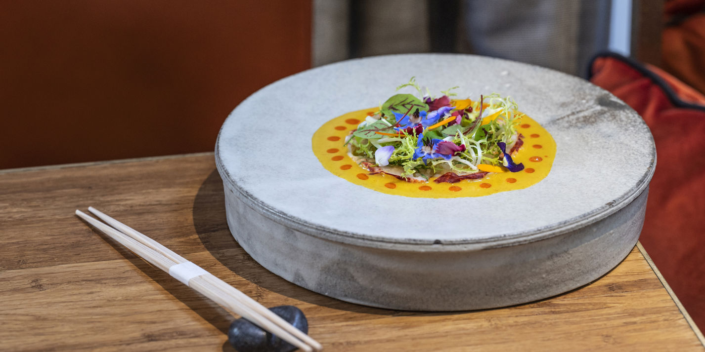 Lobster Carpaccio, Yuzu Amarillo Vinaigrette and Yuzu Ponzu Salsa - Great British Chefs