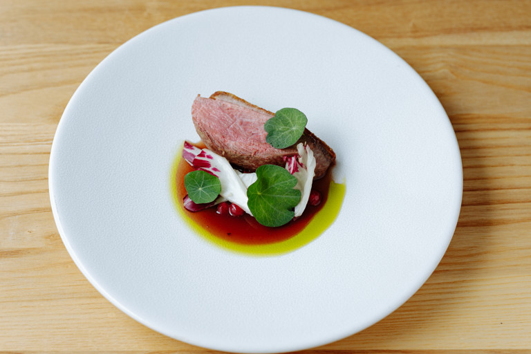 Roast Duck with Redcurrants, Nasturtium and Radicchio Recipe - Great ...