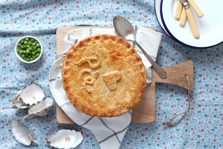 Beef, stout and oyster pie