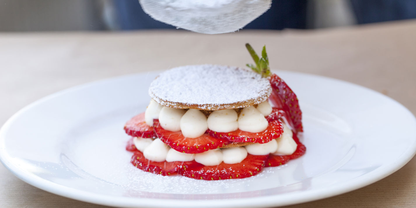 Strawberry and Macadamia Mille Feuille Recipe - Great British Chefs