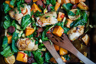 One-pot roast chicken with chorizo