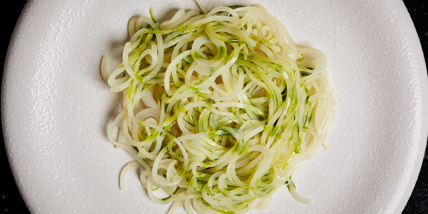 Cured Cod with Pickled Potato Noodles Recipe - Great British Chefs