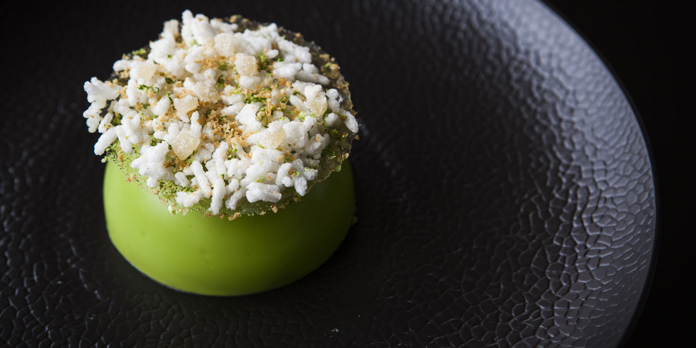 Coriander and White Chocolate Dome with Mango, Coconut and Lime Recipe - Great British Chefs