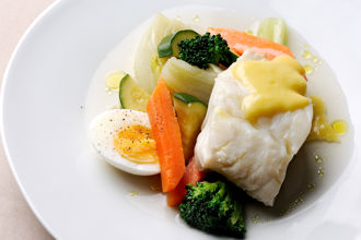 Cod in aioli sauce