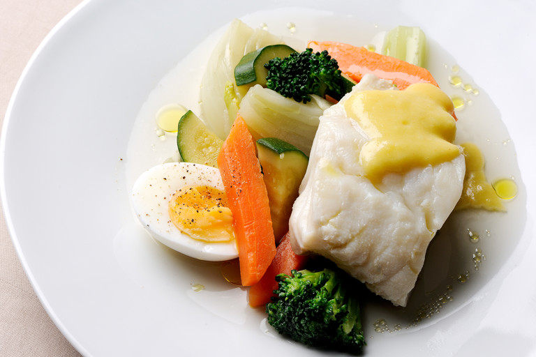Cod in aioli sauce