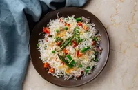 Keralan coconut rice with Travencore vegetables