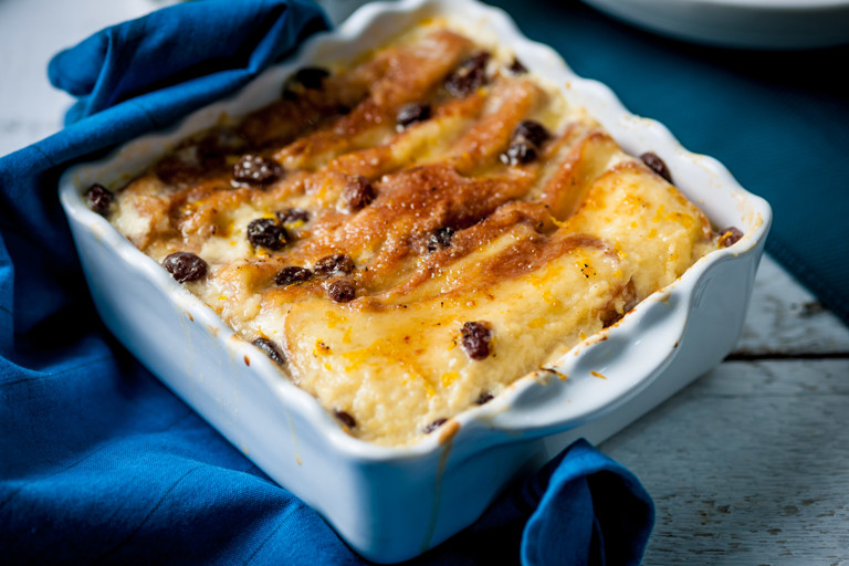 Brioche and butter pudding
