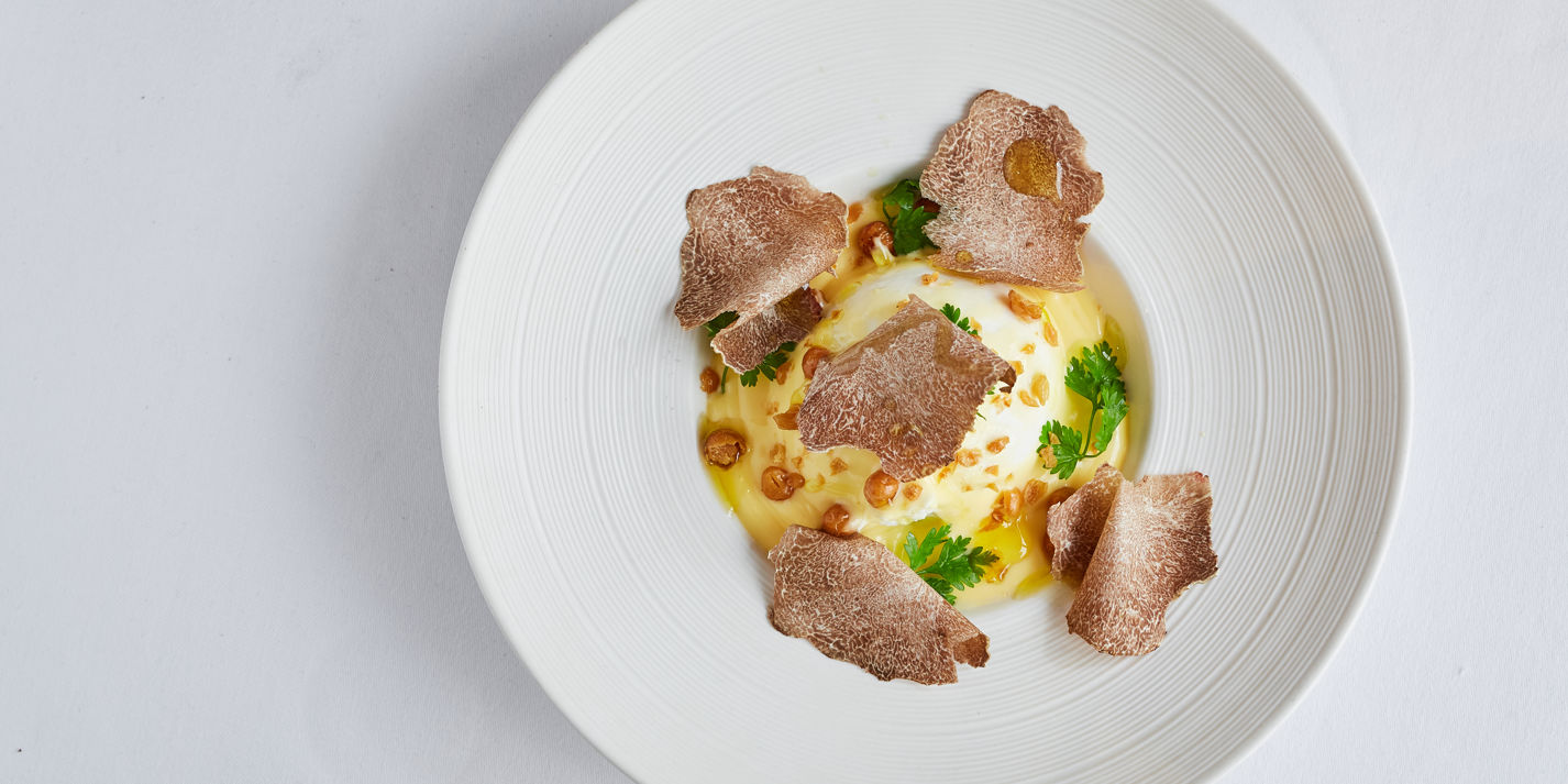 Burrata with Hollandaise and Chickpeas Recipe - Great British Chefs