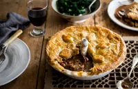 Pigeon pie with Madeira and wild mushrooms